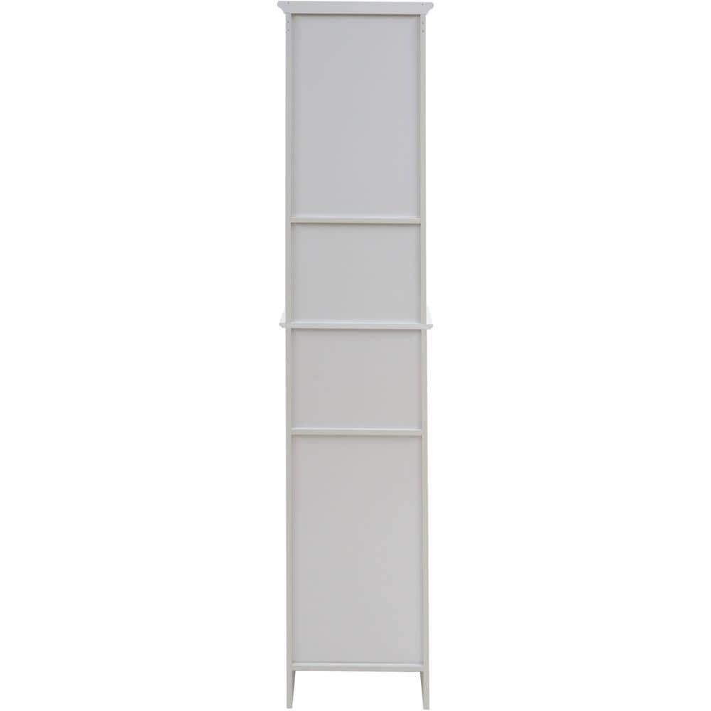 Contemporary Country White Shaker 65" Tall Floor Shelf