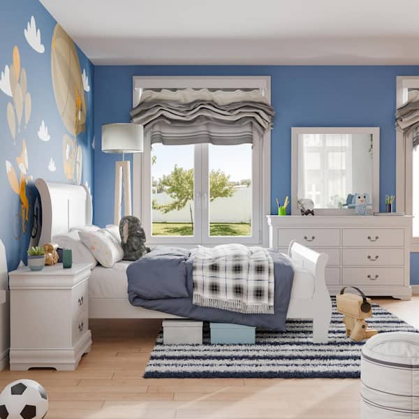 white dresser bedroom set 3pcs Farmhouse Set,White Wood Nightstand Of 2 With Charging Station And 9-Drawer For Bedroom , Living Room, Hallway,Dining Room Take your bedroom to the next level with this modern dresser Furniture of America Pati 5-Piece
