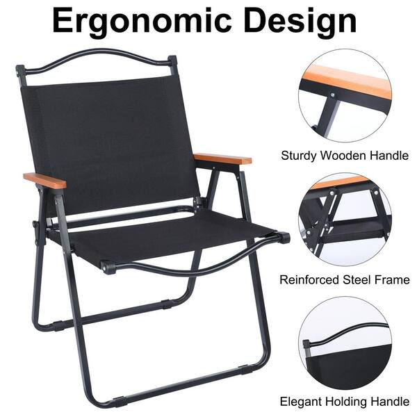 Small Folding Chair, Rust Proof Fishing Stool Chair Tear Resistant  Breathable for Camping