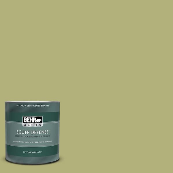BEHR ULTRA 1 qt. #M340-5 Fresh Artichoke Extra Durable Semi-Gloss Enamel Interior Paint & Primer