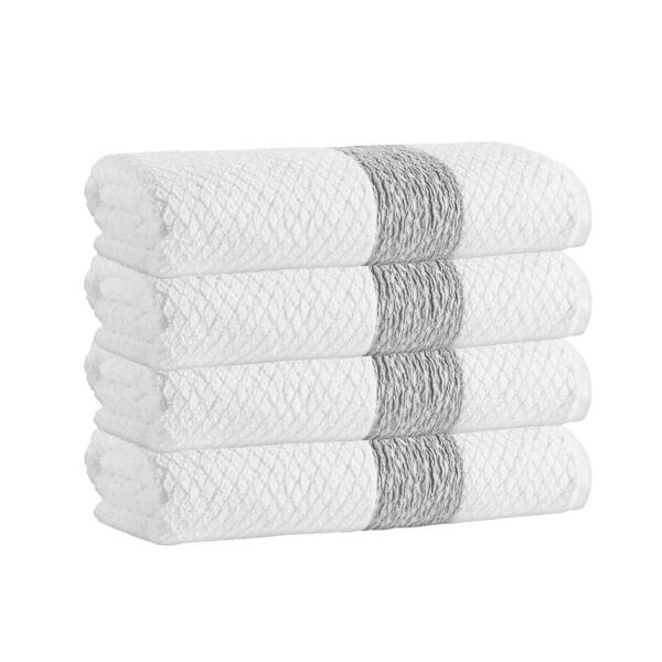 Enchante Home 4-Piece Cream Turkish Cotton Bath Towel Set (Vague) in the Bathroom  Towels department at