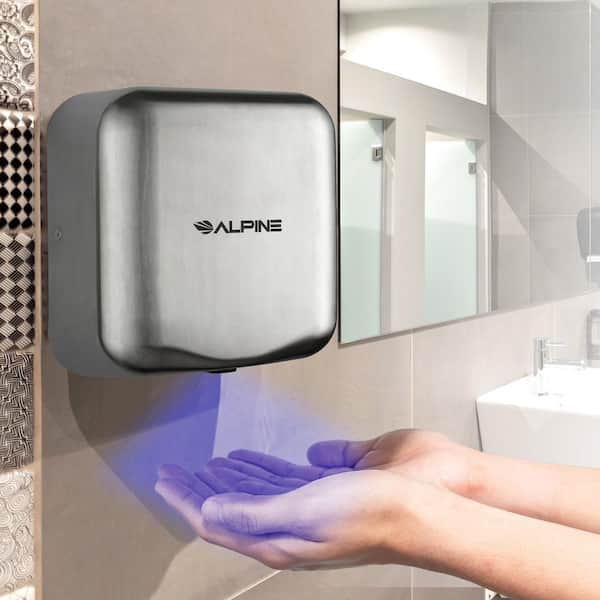 Alpine Industries Hemlock Commercial Brushed Stainless Steel Automatic High  Speed Electric Hand Dryer 400-10-SSB The Home Depot