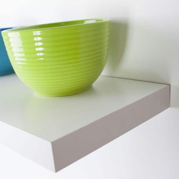 Home Decorators Collection - 24 in. L x 7.75 in. W Slim Floating White Shelf