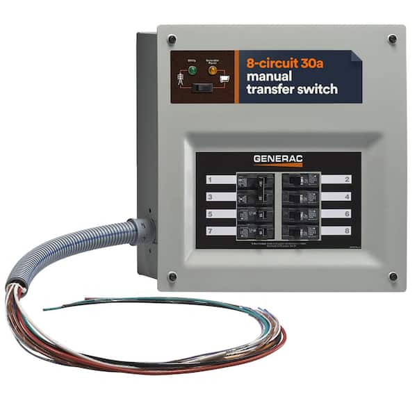 Generac Upgradeable Manual Transfer Switch Kit for 8 Circuits