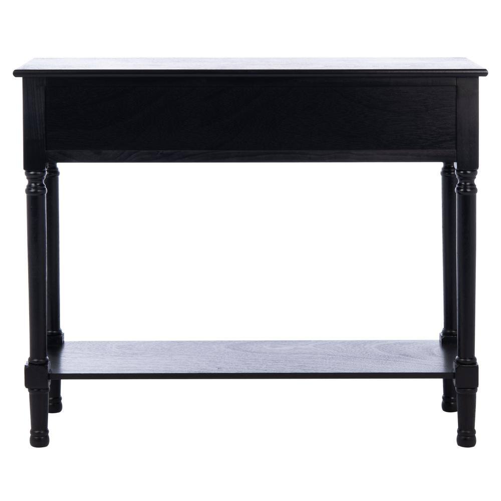 Ryder Black Striated 2-Drawer Console Table with Storage