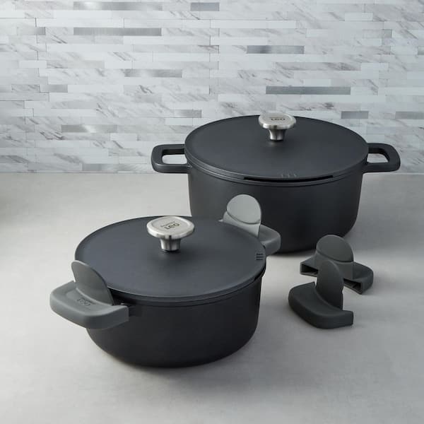 BergHOFF Leo Phantom 4-Piece Nonstick Ceramic Stockpot Set, Recycled