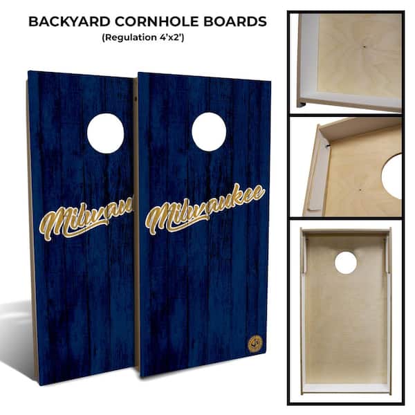 Skip's Garage Richmond Spiders Stained Pyramid Solid Wood Cornhole Board Set, Size: No Accessories
