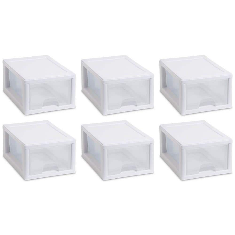 Stackable Clear Drawer Organizer Bins, Bedroom Organizers, Clear