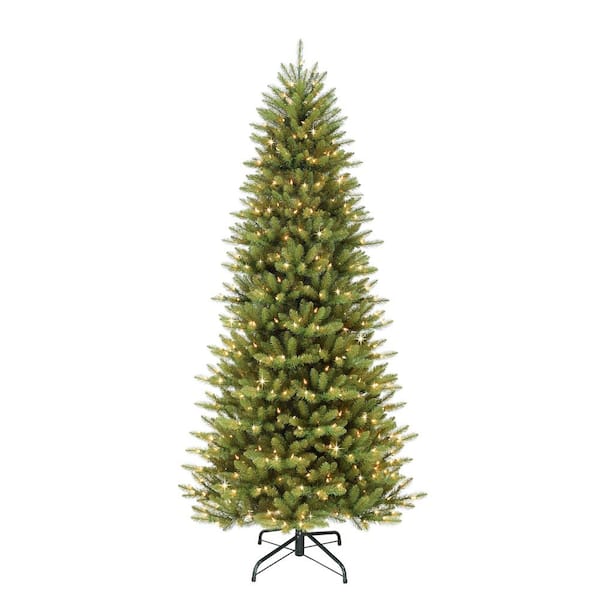 Photo 1 of 10 Ft. Pre- Incandescent Slim Fraser Fir Artificial Christmas Tree with 900 UL Clear Lights