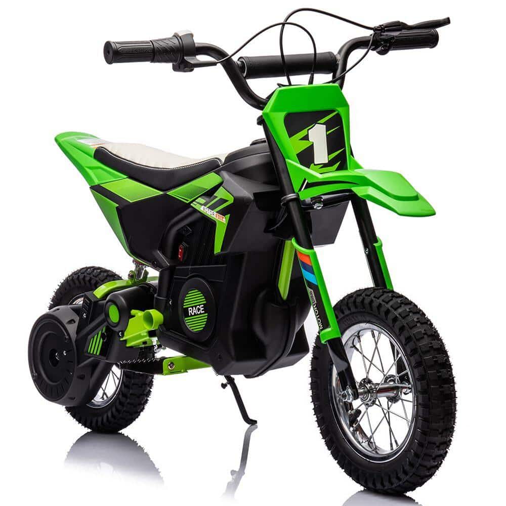 24V Kids Electric Motorcycle, Pneumatic Tires, Speed Adjustable to 13.6MPH, Non-Slip Handle, 250W Motor, Green price history on PriceWatchPro