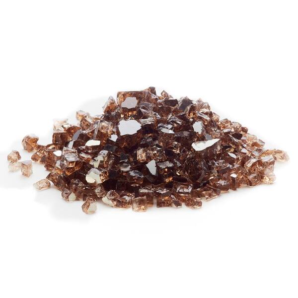 EXOTIC Fire Glass 1/2 in. Copper Tempered Reflective Fire Glass (10 lbs. Bag)
