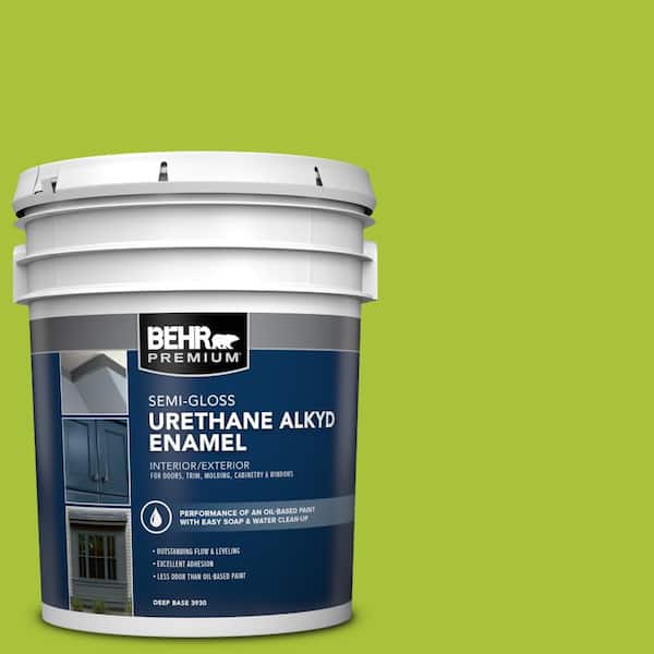 5 gal. #S-G-410 Green Crush Urethane Alkyd Semi-Gloss Enamel Interior/Exterior Paint