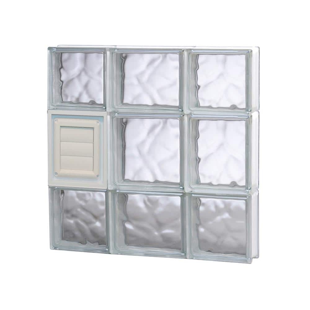 19.25 in. x 19.25 in. x 3.125 in. Frameless Wave Pattern Glass Block Window with Dryer Vent price history on PriceWatchPro