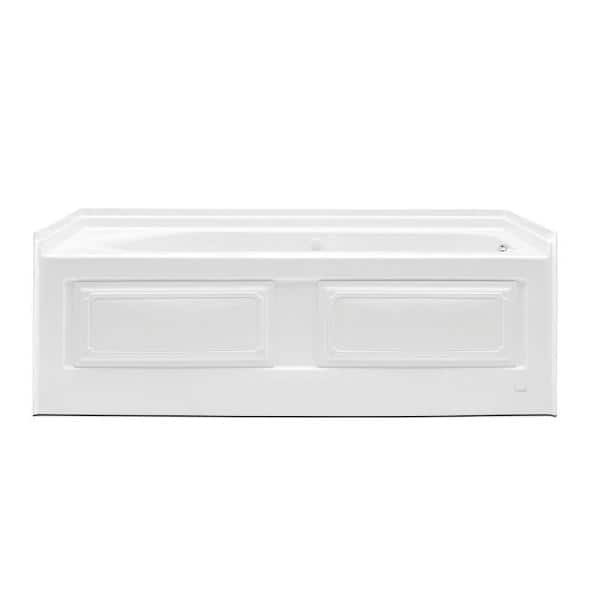 Vecelli 72 in. Acrylic Right Drain Rectangular Alcove Air Bath Tub in White