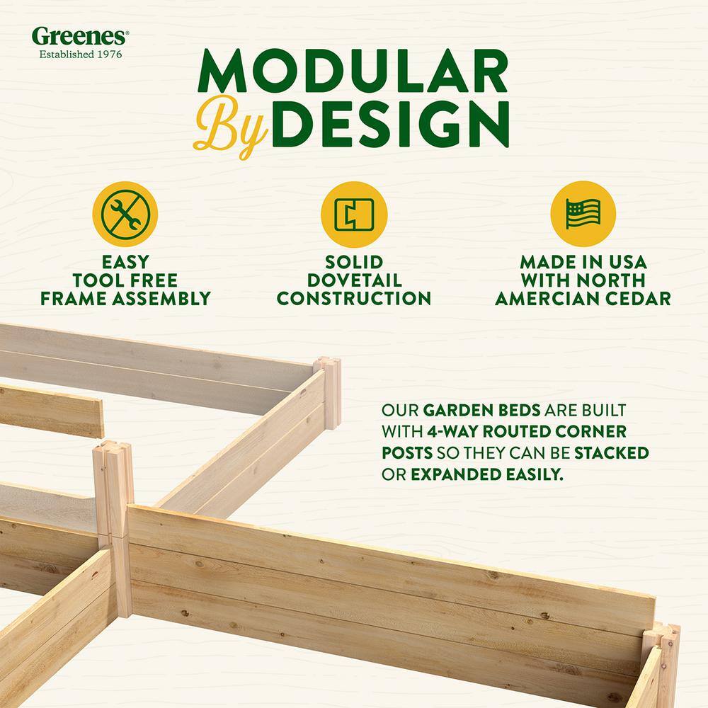 Premium Cedar Raised Garden Bed, 16" x 48" x 5.5"