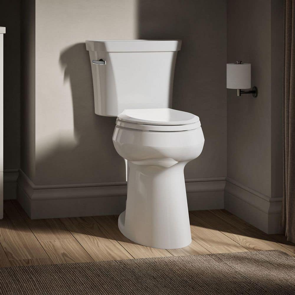 KOHLER Highline Extra Tall 12 in. Rough In Elongated Toilet Bowl Only in White, Seat Not Included