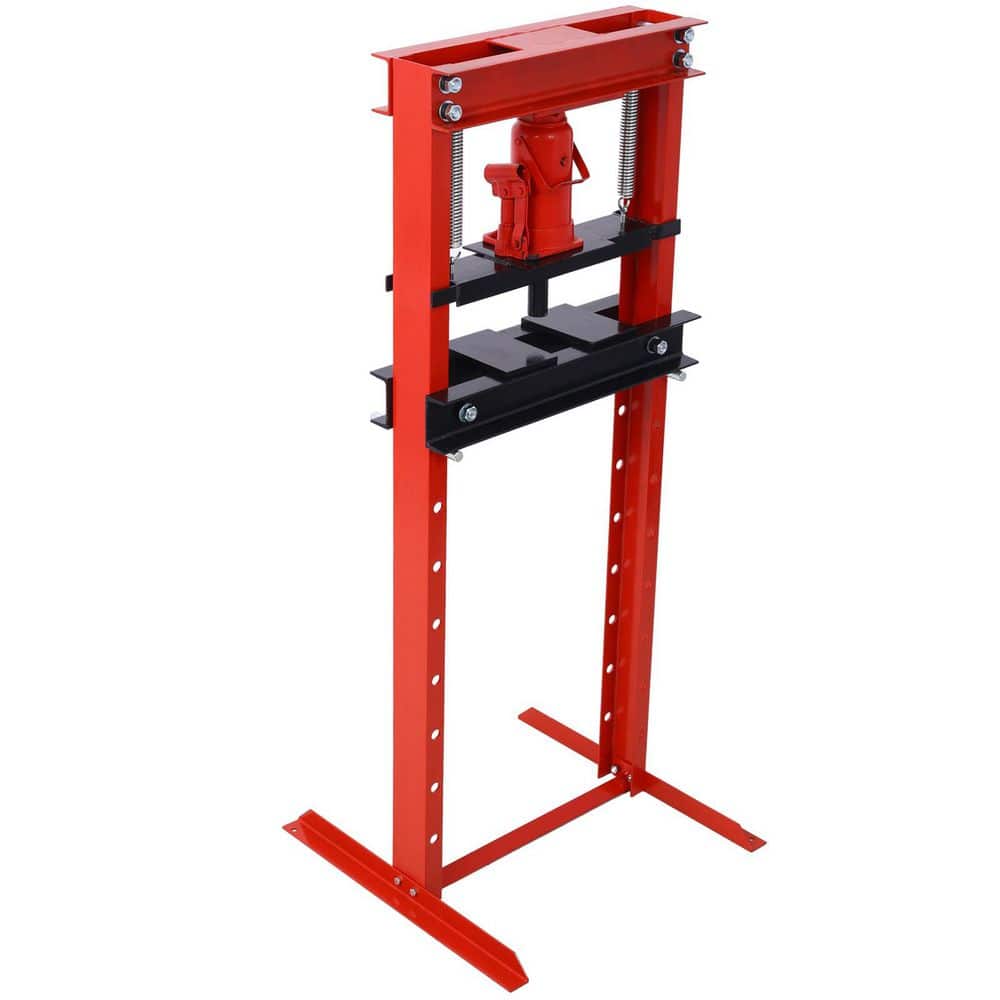 12-Ton Steel H-Frame Garage Floor Press, Hydraulic Shop Press with Press Plates, Red price history on PriceWatchPro