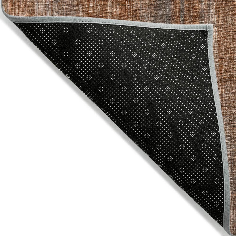 Paprika and Gray Synthetic Flat Woven Reversible Rug 5' x 7'