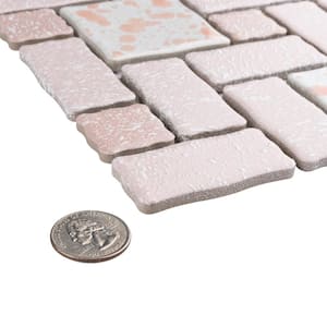 Academy Pink 6 in. x 6 in. Porcelain Mosaic Take Home Tile Sample