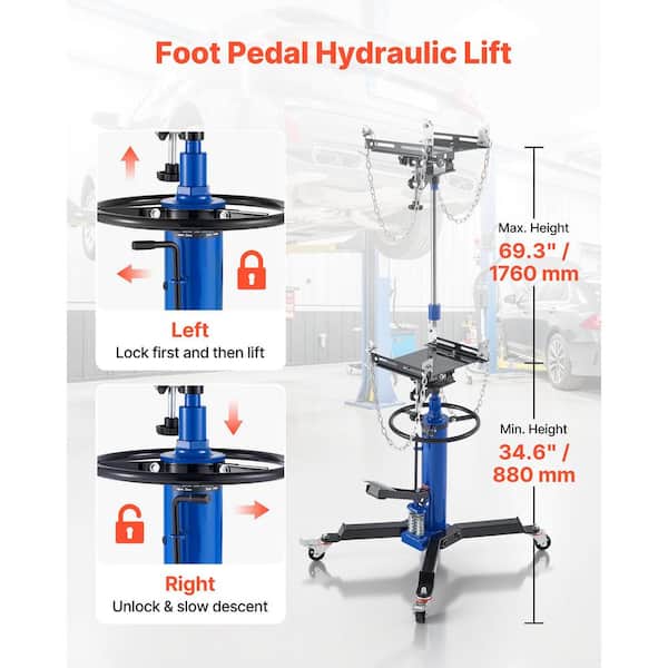 SKYSHALO Hydraulic Transmission Jack, 1322 lbs. Capacity