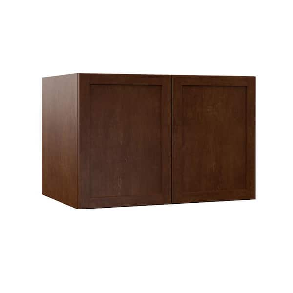 Hampton Bay Designer Series Soleste Assembled 36x24x24 in. Deep Wall Bridge Kitchen Cabinet in Spice