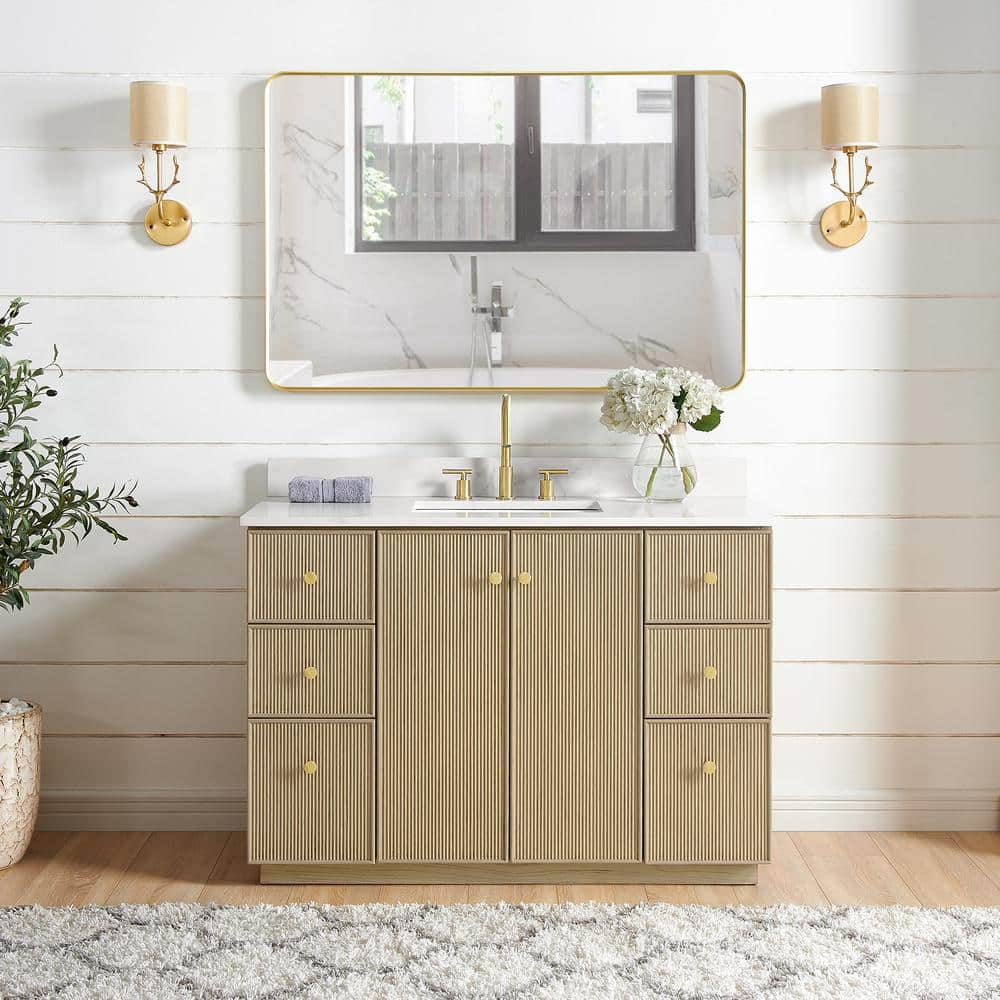 ROSWELL Oza 48 in. W x 22 in. D x 33.9 in. H Single Sink Bath Vanity in ...