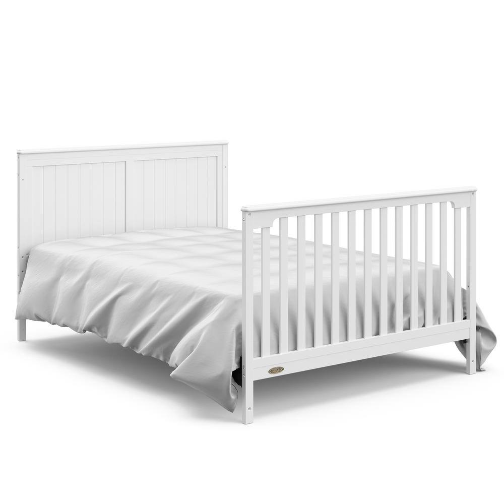 White 5-in-1 Convertible Crib with Storage Drawer