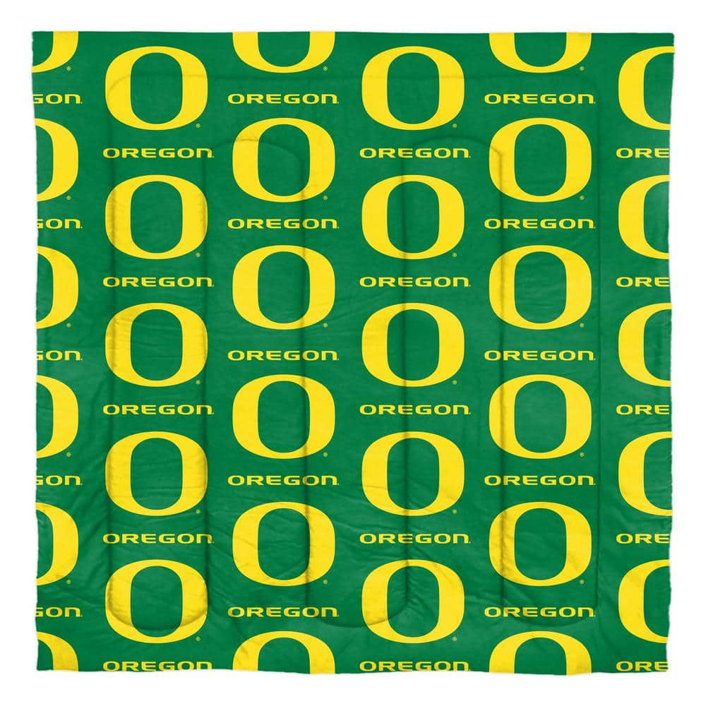 Oregon Ducks Rotary 5- Piece Queen Size Multi Colored Bed In a Bag Set
