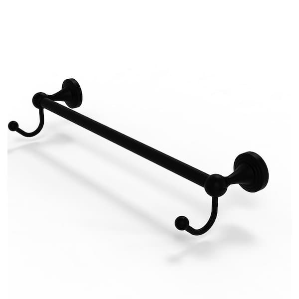 Allied Brass Sag Harbor Collection 30 in. Wall Mounted Single Towel Bar Matte Black