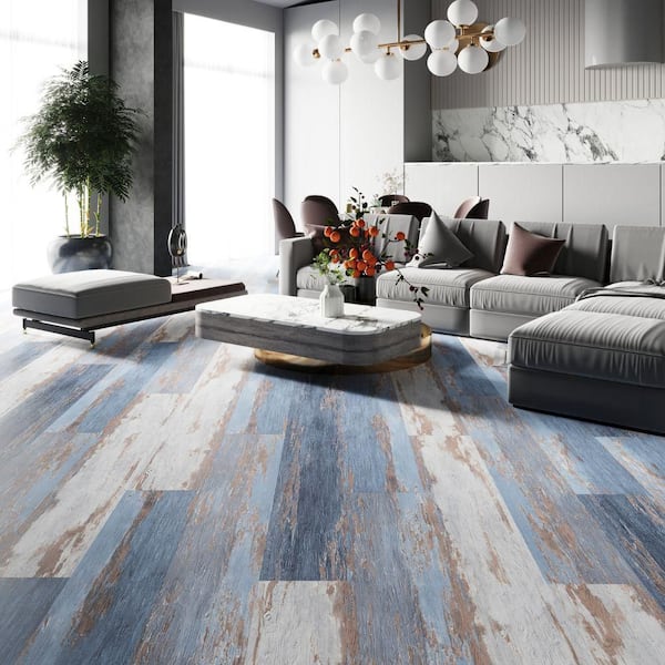 オールドデック　ブルーリボン Deco Products Hydrostop Old Blue Sea 20 MIL x 7.1 in. W x 48 in. L
