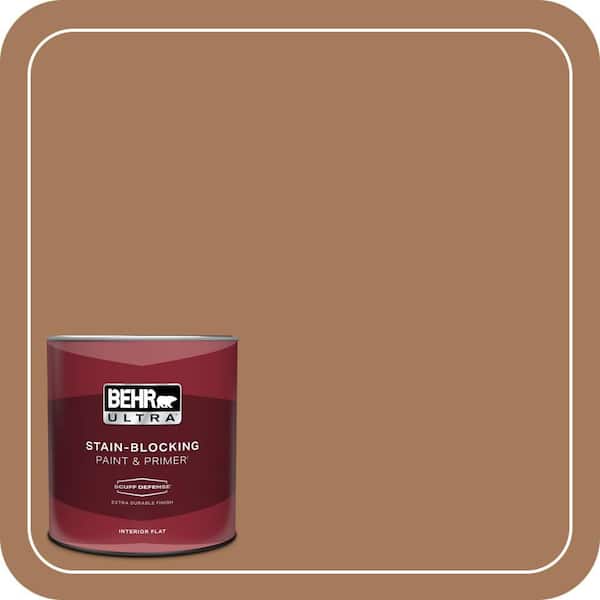 BEHR ULTRA 1 qt. #260F-6 Smokey Topaz Extra Durable Flat Interior Paint & Primer