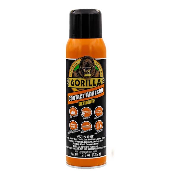 Gorilla Heavy Duty Spray Adhesive, Multipurpose and Repositionable, 11  Ounce, Clear (Pack of 2)