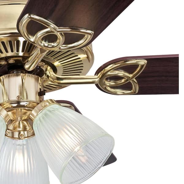 Led Indoor Polished Brass Ceiling Fan