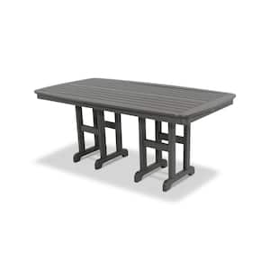 Yacht Club 37 in. x 72 in. Stepping Stone Patio Dining Table