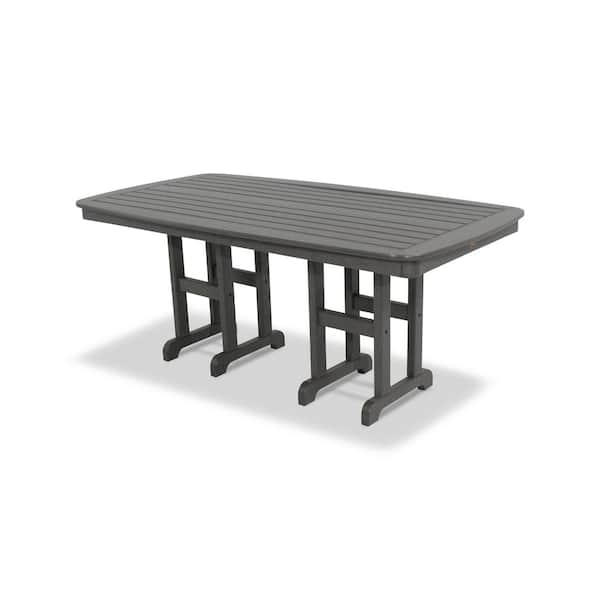 Trex Outdoor Furniture Yacht Club 37 in. x 72 in. Stepping Stone Patio Dining Table