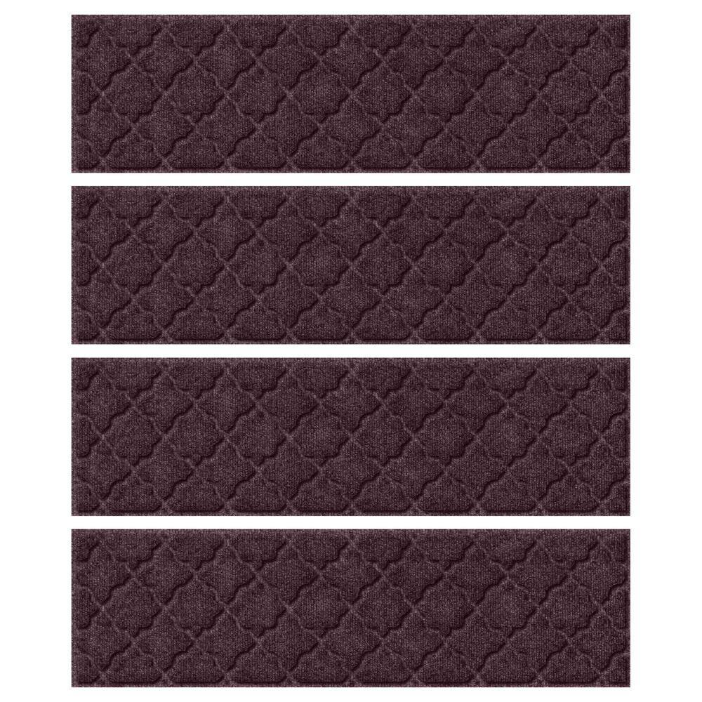 Waterhog Cordova Bordeaux 8.5 in. x 30 in. PET Polyester Indoor Outdoor Sta
