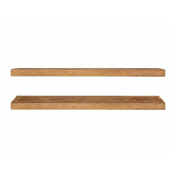15 in.W x 7.9 in.D Solid Pine Floating Shelves,with Heavy-Duty