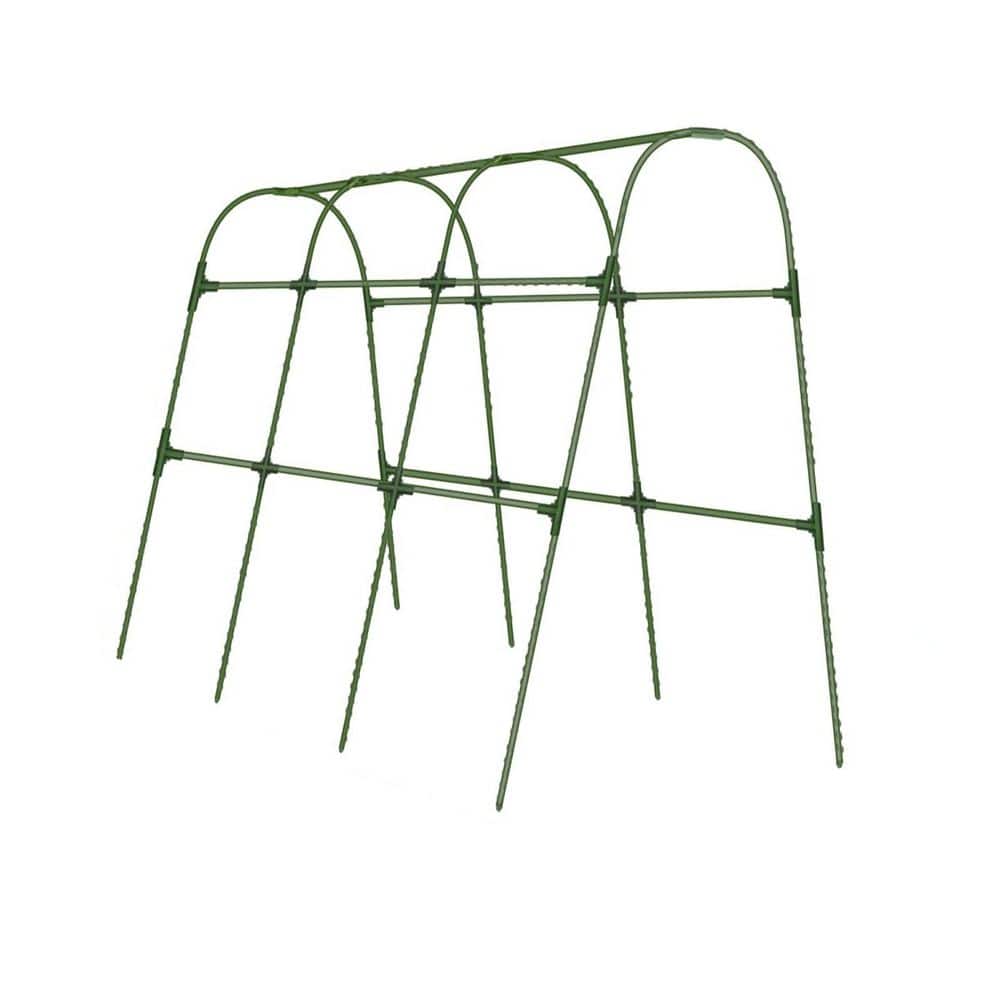 47.2 in. x 47.2 in Metal Arch U-Shape Garden Trellis for Raised Bed, Vegeta