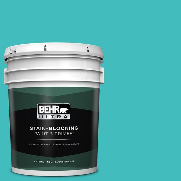 BEHR ULTRA 5 gal. #P460-4 Lagoon Rock Semi-Gloss Enamel Exterior Paint & Primer