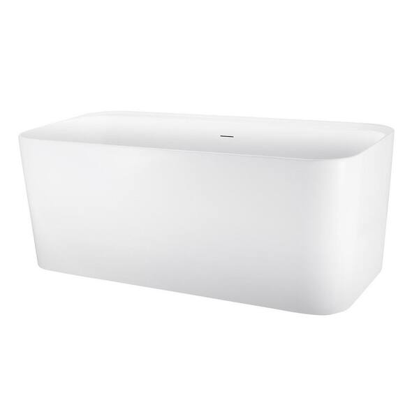 Mokleba 67 in. Acrylic Double Slipper Soaking SPA Tub Stand Alone