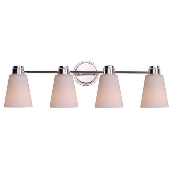 Kenroy Home Rockdale 4-Light Polished Nickel Vanity Light