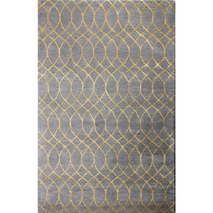 Greenwich Grey 6 ft. x 9 ft. (5'6" x 8'6") Geometric Contemporary Area Rug
