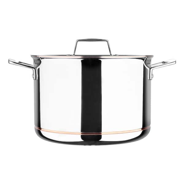 9.5-quart Stock Pot with Lid in 5-ply Stainless Steel » NUCU