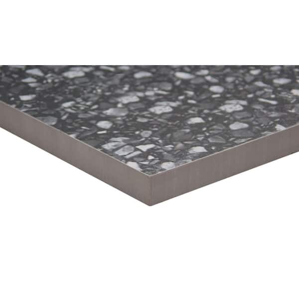 Fragmento Black 12 in. x 24 in. Matte Porcelain Floor and Wall Tile (15.5 sq. ft./Case, 8 pcs)