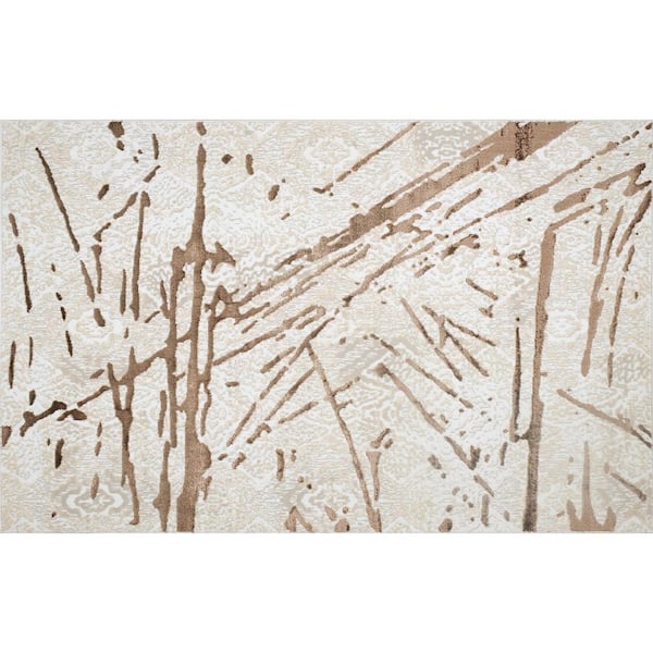 Shifra Abstract Bronze 8 ft. x 11 ft. Area Rug