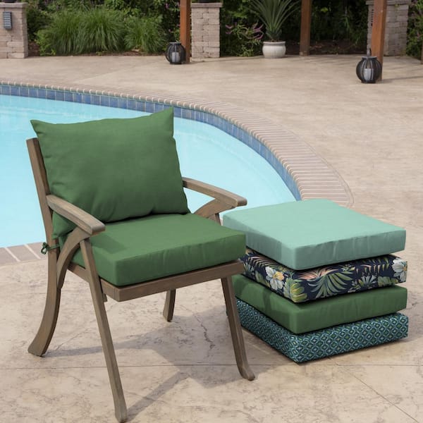 Arden Selections 21 In X Moss, Dark Green Dining Room Chair Cushions
