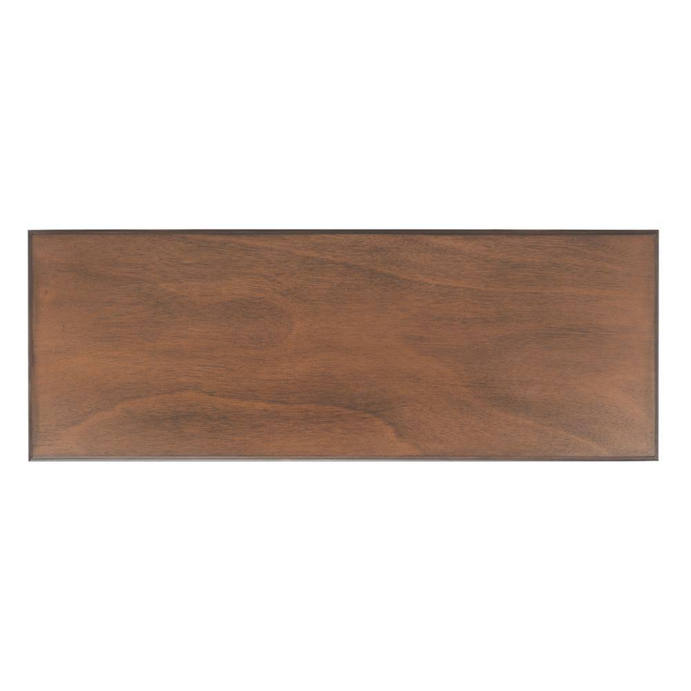 Athena Farmhouse 40" Brown Wood Console Table with Storage