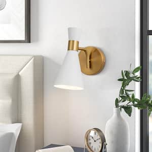 Palladio 1-Light White Horn Wall Sconce