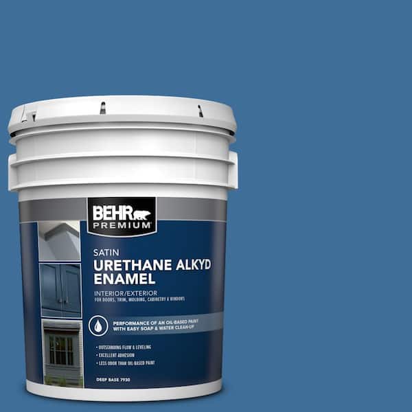 BEHR PREMIUM 5 gal. #M520-6 National Anthem Urethane Alkyd Satin Enamel Interior/Exterior Paint