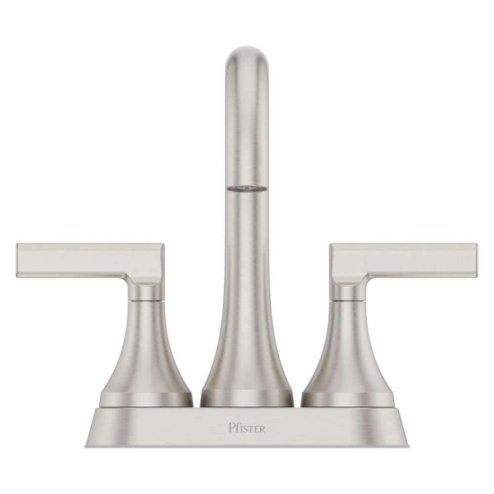 Spot Defense Brushed Nickel Double Handle Bathroom Faucet